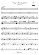 Maybe I'm Amazed - Billy Porter drum sheet music