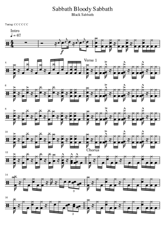 Sabbath Bloody Sabbath - Black Sabbath - Drum Sheet Music