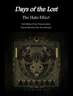 The Halo Effect: Days of the Lost (Complete Album Drum Transcriptions) by Jaslow Drum Sheets