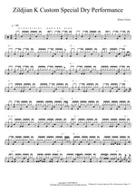 7 to the Power of 6 (Shariq Tucker Zildjian K Custom Special Dry Performance) Kaz Md Drummer Full Drum Transcription / Drum Sheet Music COPYDRUM