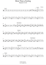 More Than a Feeling - Boston drum sheet music