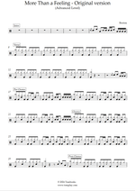 More Than a Feeling - Boston drum sheet music