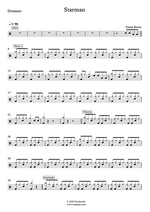 Starman - David Bowie drum sheet music