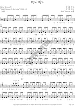 Bye Bye Melo Breeze Full Drum Transcription / Drum Sheet Music COPYDRUM