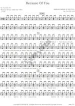 Because of You Ne Yo Full Drum Transcription / Drum Sheet Music COPYDRUM