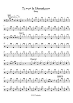 Tu Vuò Fa' L'americano - Renato Carosone drum sheet music