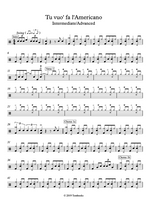 Tu Vuò Fa' L'americano - Renato Carosone drum sheet music