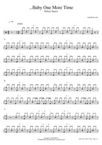 ...Baby One More Time - Britney Spears drum sheet music