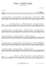 Oops!... I Did It Again - Britney Spears drum sheet music