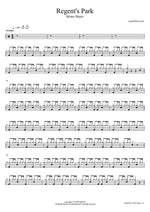 Regent's Park - Bruno Major drum sheet music