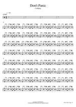 Don't Panic Coldplay Full Drum Transcription / Drum Sheet Music COPYDRUM