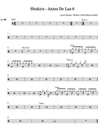 Antes de Las Seis Shakira Full Drum Transcription / Drum Sheet Music Carlos Dias Aidos
