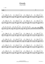 Greedy Ariana Grande Full Drum Transcription / Drum Sheet Music COPYDRUM