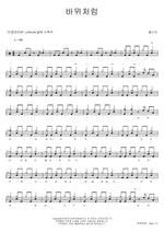 Like a Rock (바위처럼) Kkotdaji (꽃다지) Full Drum Transcription / Drum Sheet Music COPYDRUM