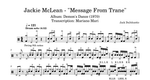 Message from Trane Jackie McLean Selection Drum Transcription / Drum Sheet Music Mari_DrumTranscriptions