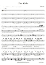Four Walls Nicklas Sahl Full Drum Transcription / Drum Sheet Music COPYDRUM
