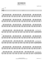 RED RED - CORTIS (코르티스) drum sheet music