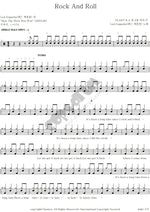 Rock and Roll Led Zeppelin Full Drum Transcription / Drum Sheet Music COPYDRUM