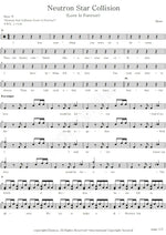 Neutron Star Collision (Love Is Forever) Muse Full Drum Transcription / Drum Sheet Music COPYDRUM
