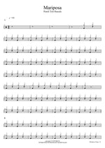 Mariposa Peach Tree Rascals Full Drum Transcription / Drum Sheet Music COPYDRUM