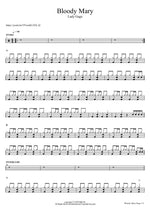 Bloody Mary Lady Gaga Full Drum Transcription / Drum Sheet Music COPYDRUM