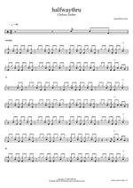 Halfwaythru - Chelsea Jordan drum sheet music