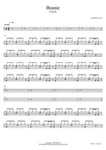Beanie - Chezile drum sheet music