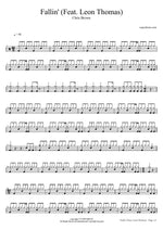 Fallin' (feat. Leon Thomas) - Chris Brown drum sheet music