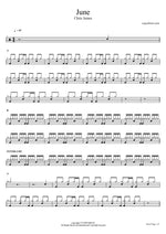 June - Chris James drum sheet music