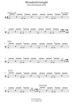 Wonderful Tonight - Eric Clapton drum sheet music