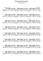 Wonderful Tonight - Eric Clapton drum sheet music