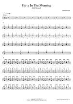Early in the Morning - Cliff Richard drum sheet music