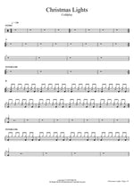 Christmas Lights - Coldplay drum sheet music