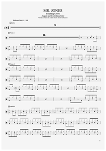 Mr. Jones - Counting Crows - Full Drum Transcription / Drum Sheet Music - AriaMus.com