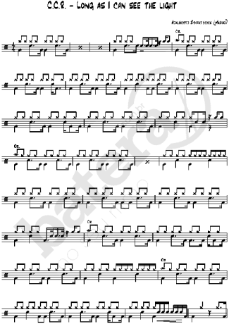 Long As I Can See the Light - Creedence Clearwater Revival (CCR) - Full Drum Transcription / Drum Sheet Music - AriaMus.com