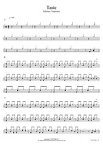 Taste Sabrina Carpenter Full Drum Transcription / Drum Sheet Music COPYDRUM