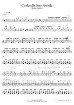 Cinderella Stay Awhile Michael Jackson Full Drum Transcription / Drum Sheet Music COPYDRUM