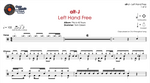 Left Hand Free Alt J Full Drum Transcription / Drum Sheet Music Chef Cook