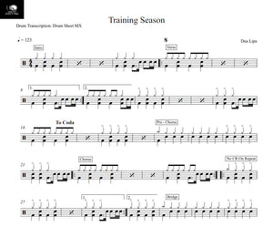 Training Season - Dua Lipa - Full Drum Transcription / Drum Sheet Music - Drum Sheet MX