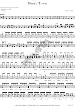 Funky Town Pseudo Echo Full Drum Transcription / Drum Sheet Music COPYDRUM