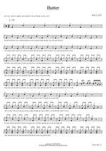 Butter BTS (Bangtan Sonyeondan) (방탄소년단) Full Drum Transcription / Drum Sheet Music COPYDRUM