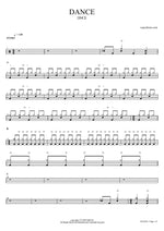 Dance - DNCE drum sheet music