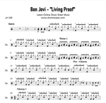 Living Proof Bon Jovi Full Drum Transcription / Drum Sheet Music Drum Recipes