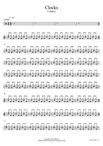 Clocks Coldplay Full Drum Transcription / Drum Sheet Music COPYDRUM
