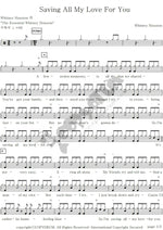 Saving All My Love For You Whitney Houston Full Drum Transcription / Drum Sheet Music COPYDRUM