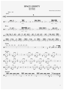 Space Oddity - David Bowie - Full Drum Transcription / Drum Sheet Music - AriaMus.com