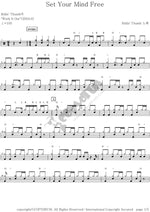 Set Your Mind Free Ridin' Thumb Full Drum Transcription / Drum Sheet Music COPYDRUM