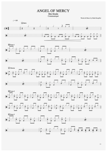 Angel of Mercy - Dire Straits - Full Drum Transcription / Drum Sheet Music - AriaMus.com