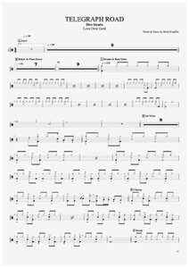 Telegraph Road - Dire Straits - Full Drum Transcription / Drum Sheet Music - AriaMus.com