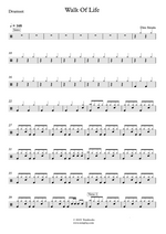 Walk of Life - Dire Straits drum sheet music